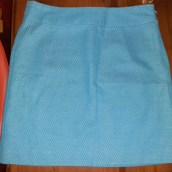 Banana Republic * Aqua Linen Skirt * Sz 2 * 29 1/2" Waist * Lined * - Picture 1 of 11